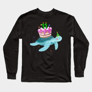 Turtle 11th Birthday 11 Years Old Turtle Reptiles Testudines Long Sleeve T-Shirt